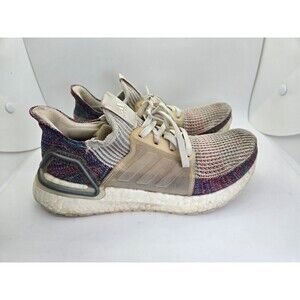 Adidas UltraBoost 19 Shoes Women's 7 White Running Athletic Workout Gym Sneakers